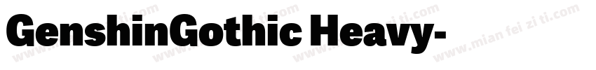 GenshinGothic Heavy字体转换